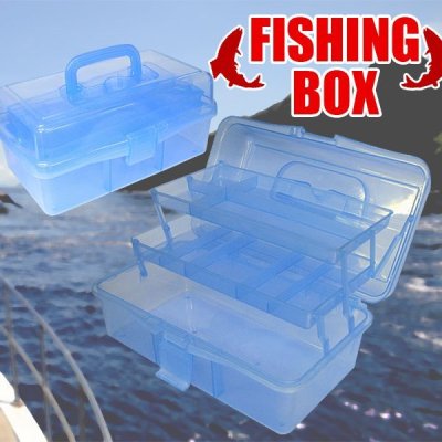 画像1: 【釣具ボックス】ルアーや仕掛け等をキレイに収納！道具入れにも！２段ツールボックス／タックルボックス